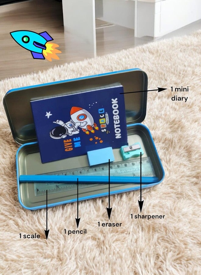 Le Delite Space Astronaut Theme Pencil Box Case with Pencil, Scale,Eraser,Sharpener & Diary Combo Set | Birthday Return Gift Party Favor for Kids (Space - 10 Box) - Image 5